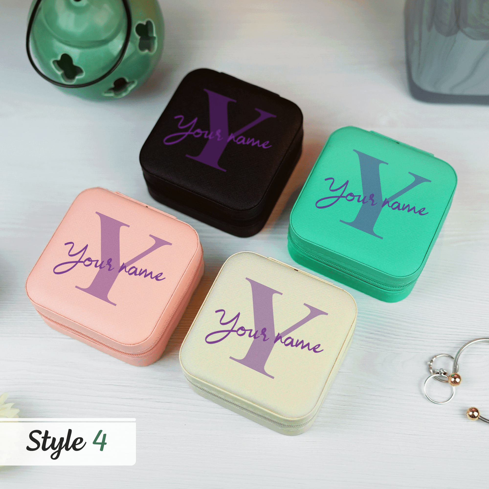 Personalised Printed Faux Leather Jewellery Box - So Bespoke Gifts