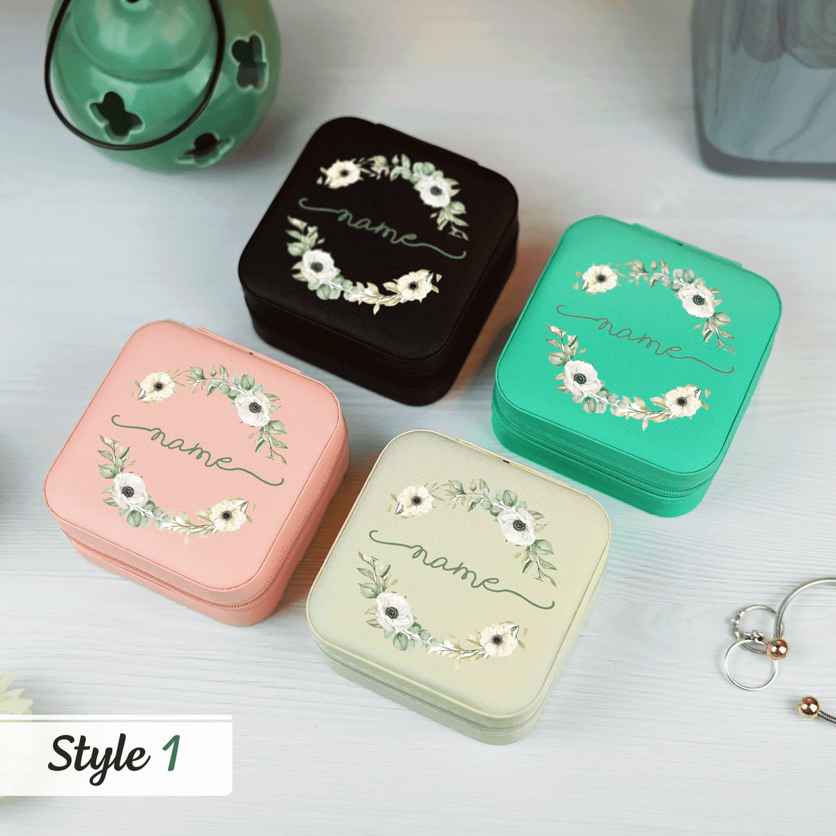 Personalised Printed Faux Leather Jewellery Box - So Bespoke Gifts