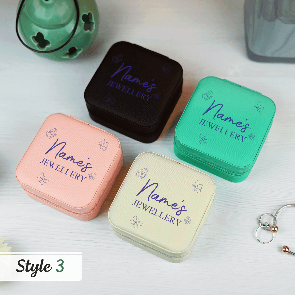 Personalised Printed Faux Leather Jewellery Box - So Bespoke Gifts