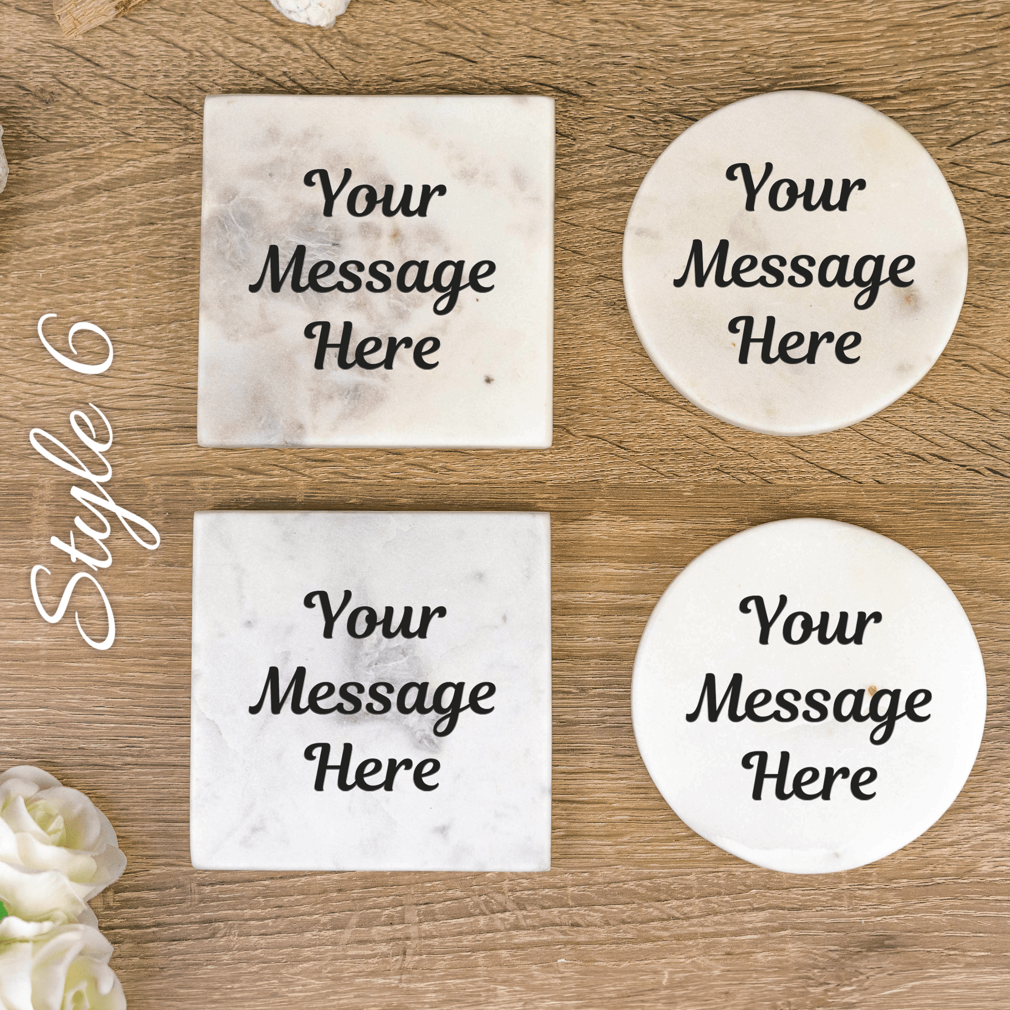 Personalised Printed Marble Coaster - So Bespoke Gifts