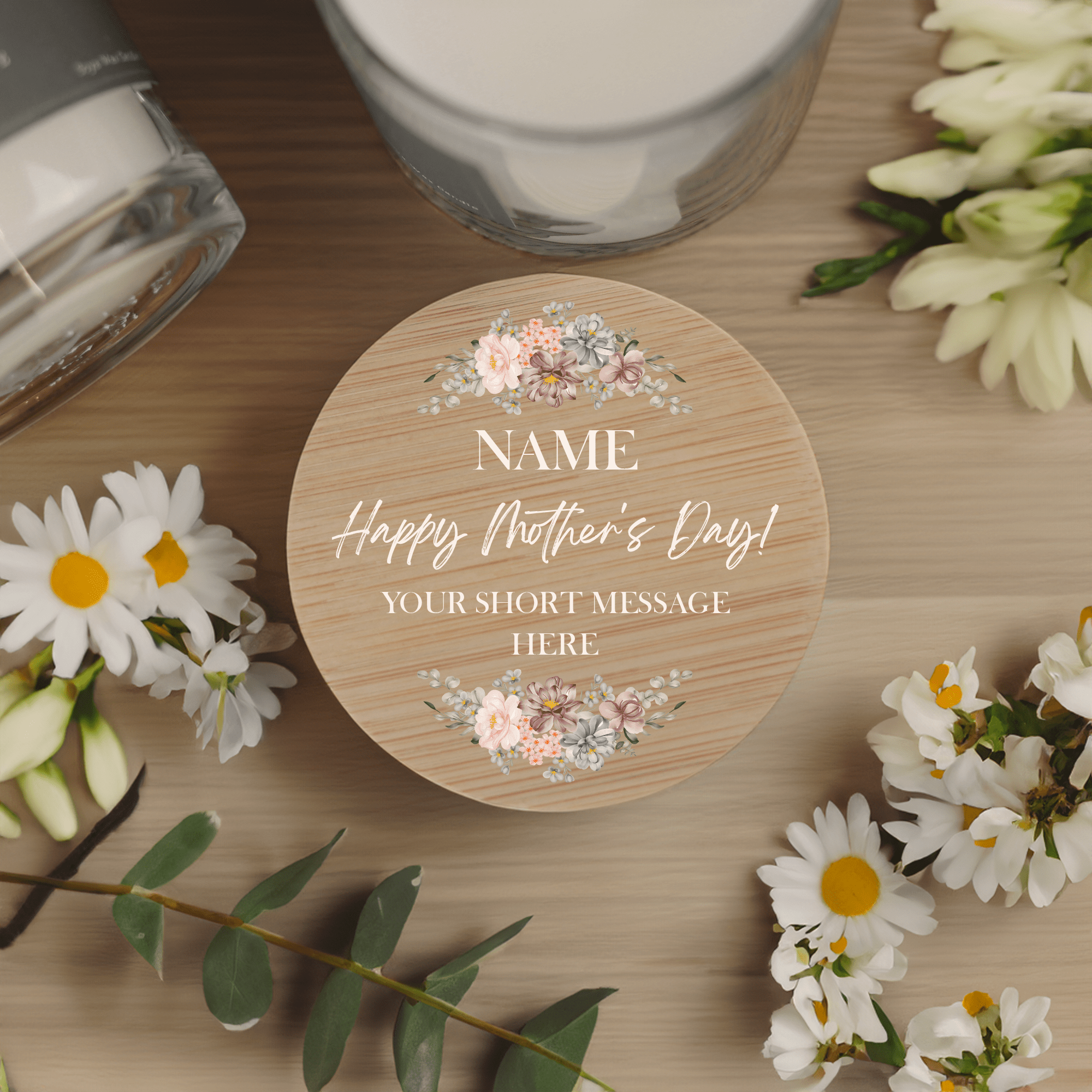 Personalised Printed Mothers Day Candle - So Bespoke Gifts