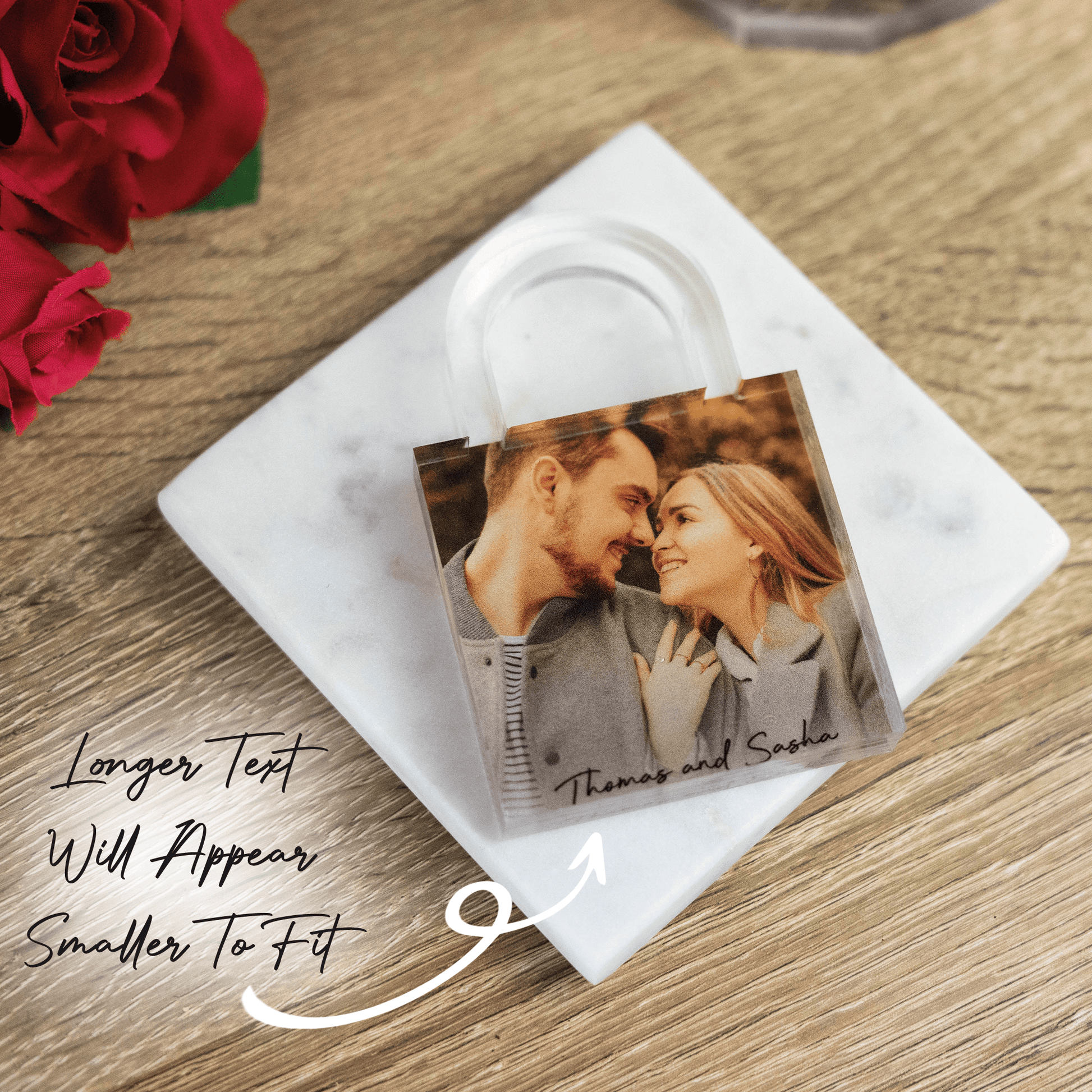 Personalised Printed Padlock Photo Block - So Bespoke Gifts