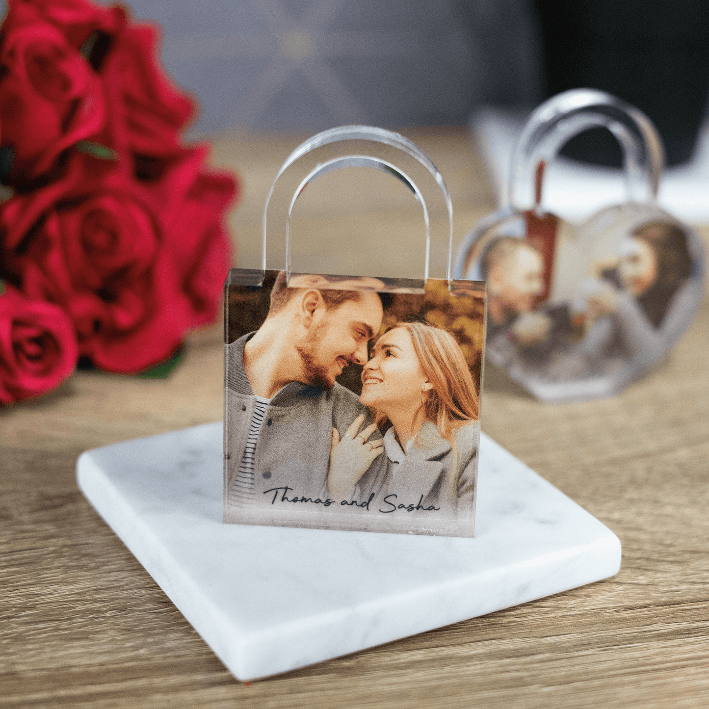 Personalised Printed Padlock Photo Block - So Bespoke Gifts