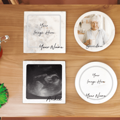 Personalised Printed Photo Marble Coaster - So Bespoke Gifts
