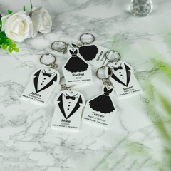 Personalised Printed Wedding Keyring - So Bespoke Gifts