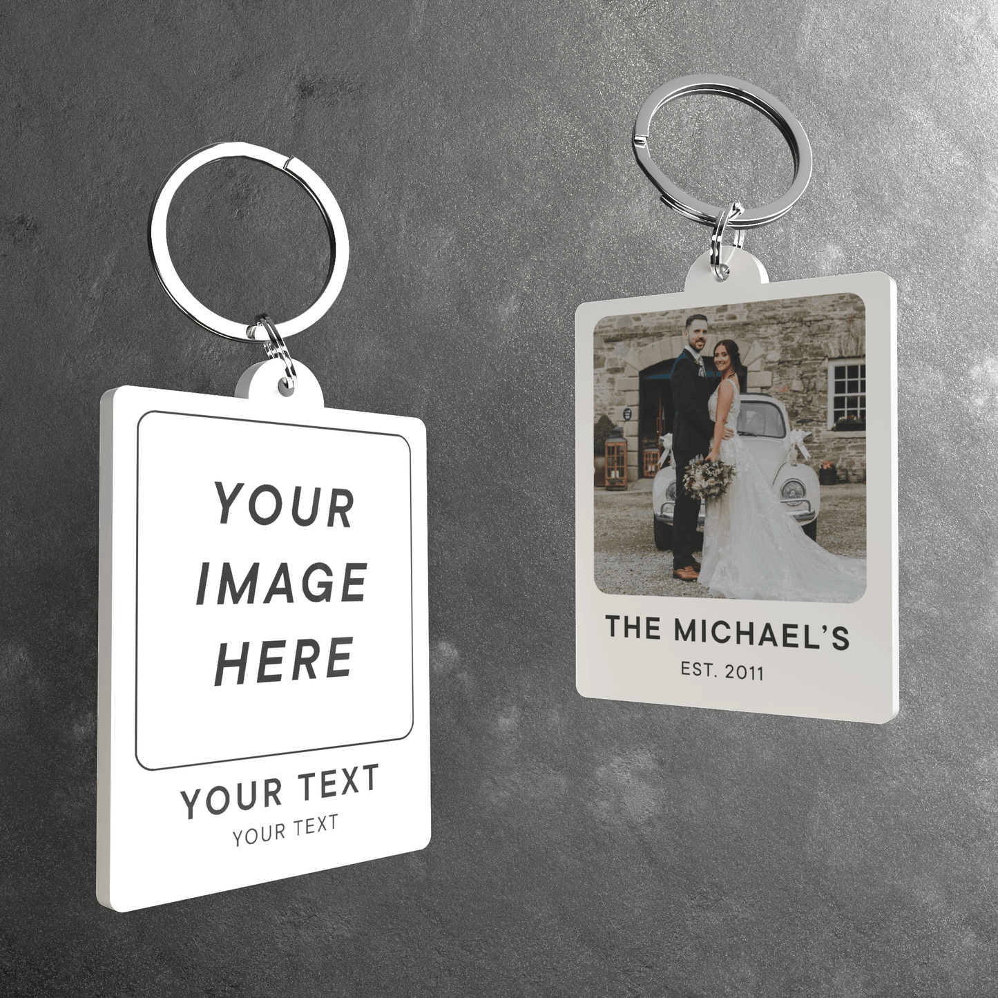 Personalised Retro Photo Keyring - So Bespoke Gifts