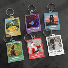 Personalised Retro Photo Keyring - So Bespoke Gifts