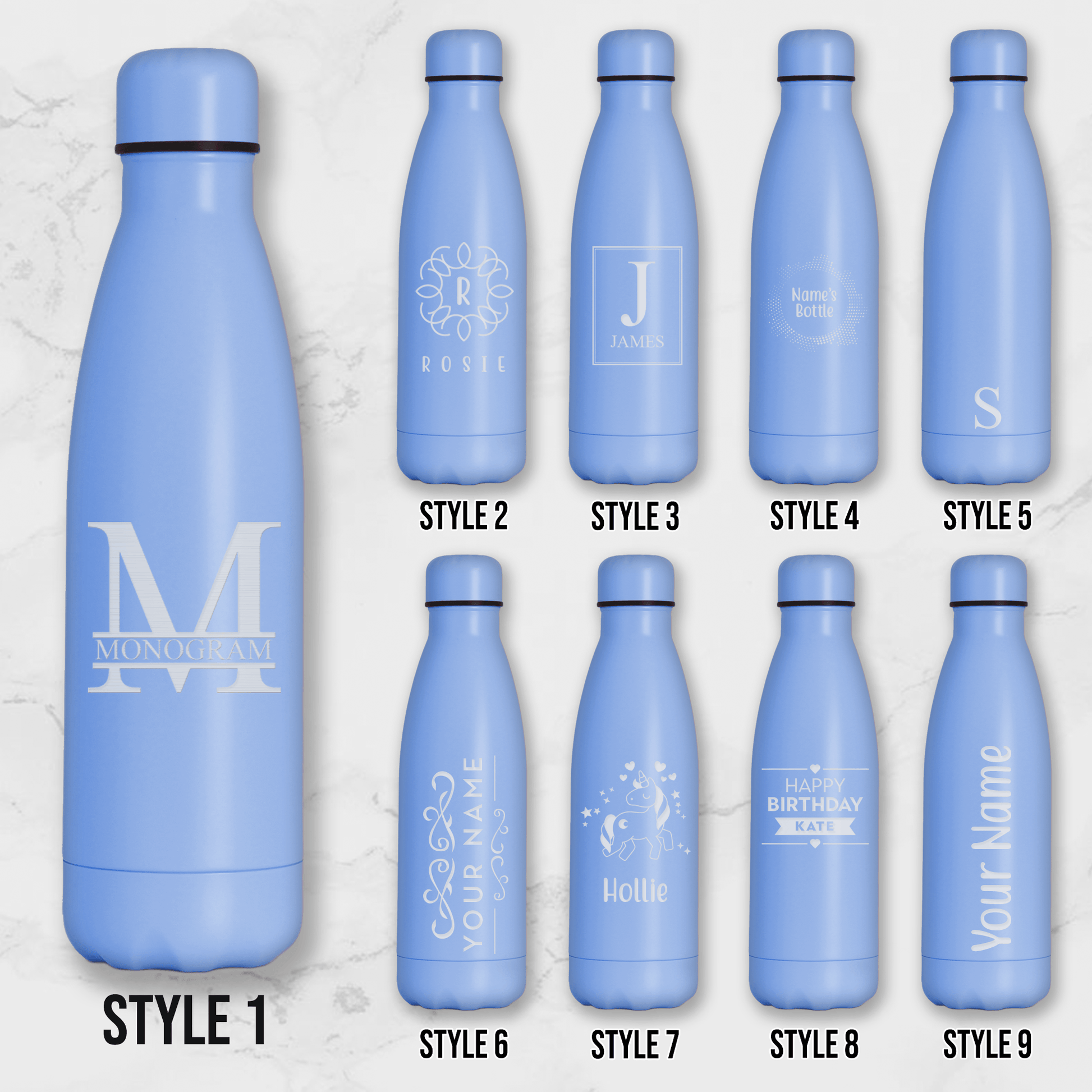 Personalised Water Bottle 500ml - So Bespoke Gifts