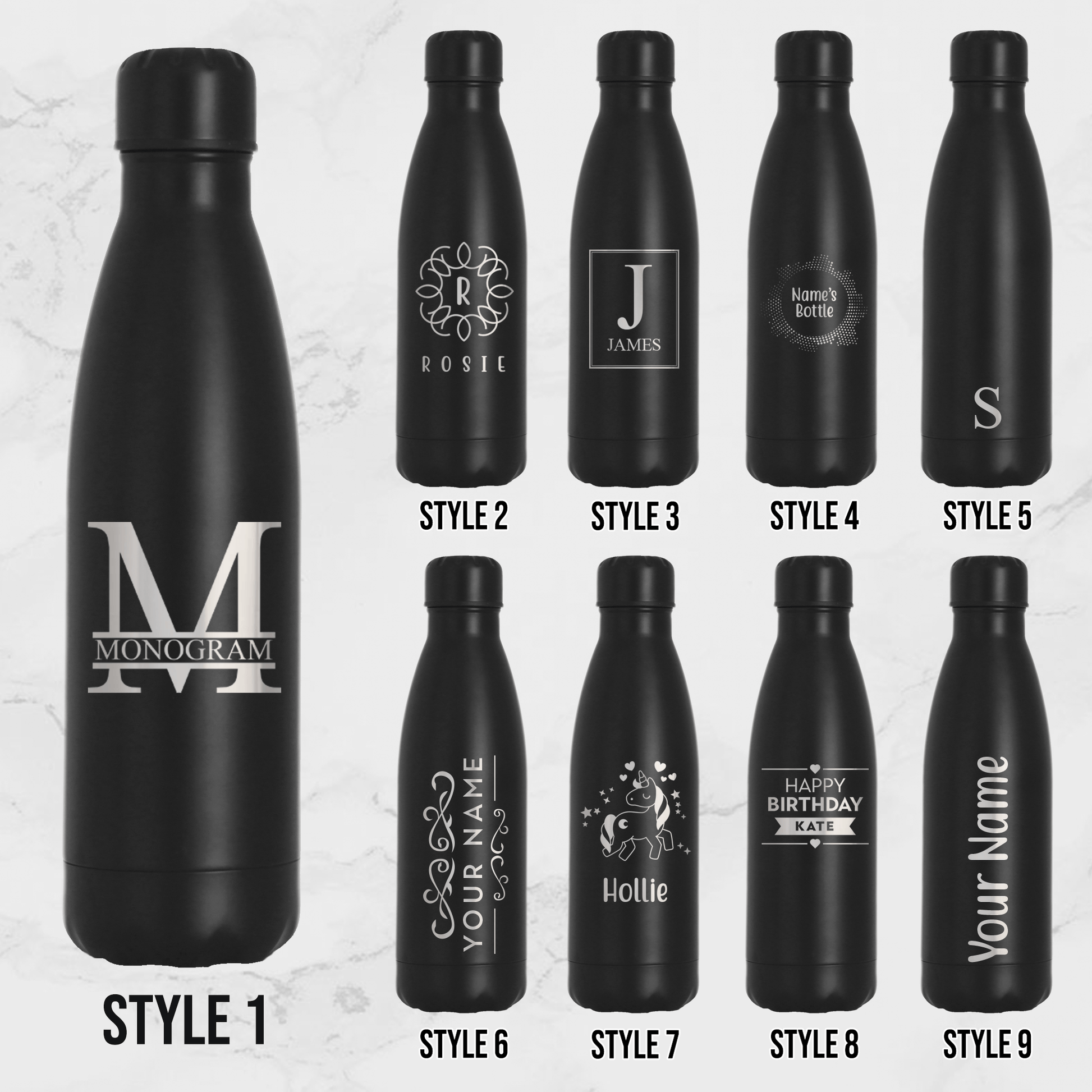 Personalised Water Bottle 500ml - So Bespoke Gifts