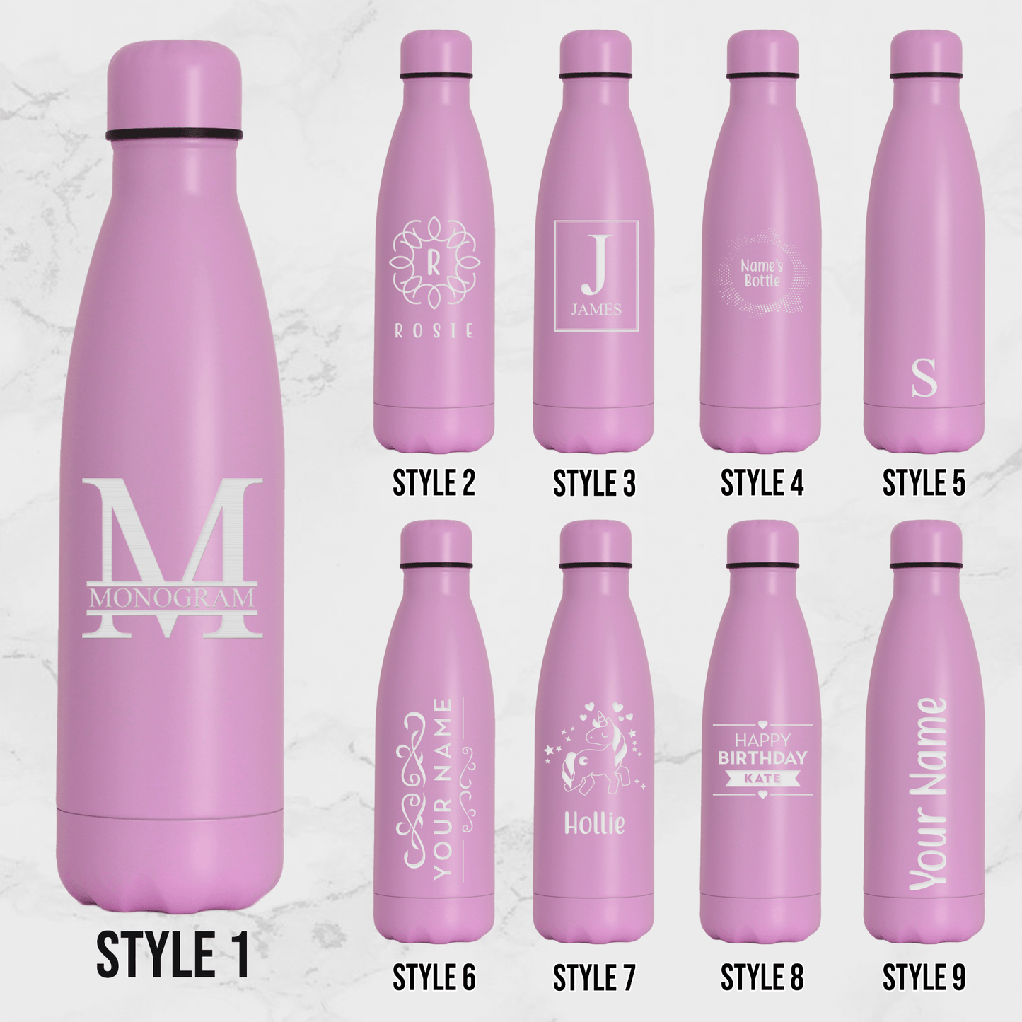 Personalised Water Bottle 500ml - So Bespoke Gifts