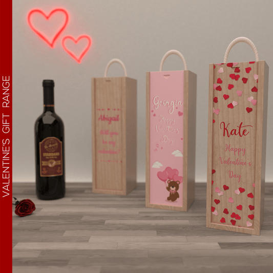 Personalised Wine Box Valentines Day Gift - So Bespoke Gifts