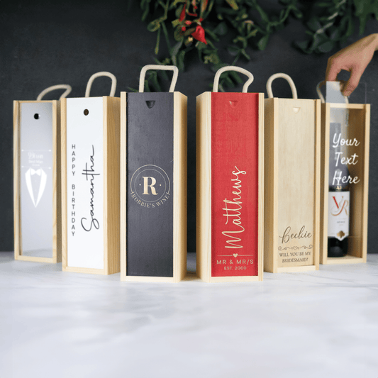 Personalised Wooden Wine Box - So Bespoke Gifts