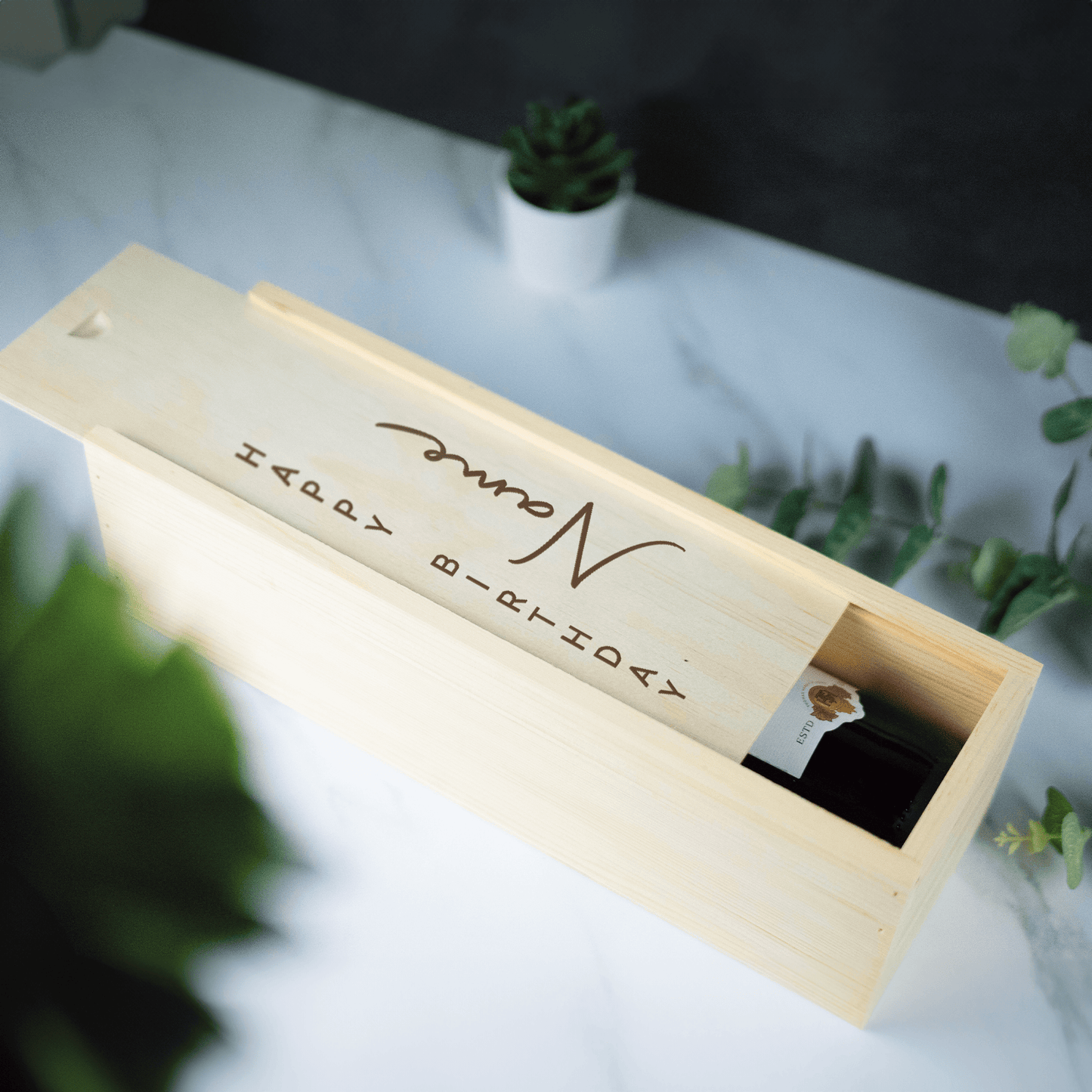 Personalised Wooden Wine Box - So Bespoke Gifts